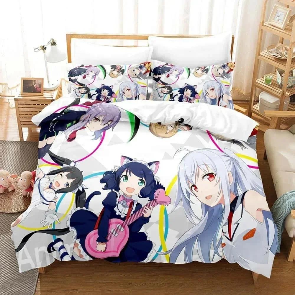 Аниме Комплект Постельного Белья Bed Show By Rock! Комплект постельного белья Односпальный Полуторный Двуспальный Кинг-сайз Комплект для кровати Взрослый Детский Спальня Комплекты пододеяльников