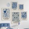 William Morris Blue Botanical Set, Wall Art, Nordic Posters, Canvas Paintings, Prints, Pictures for Living Room Decor