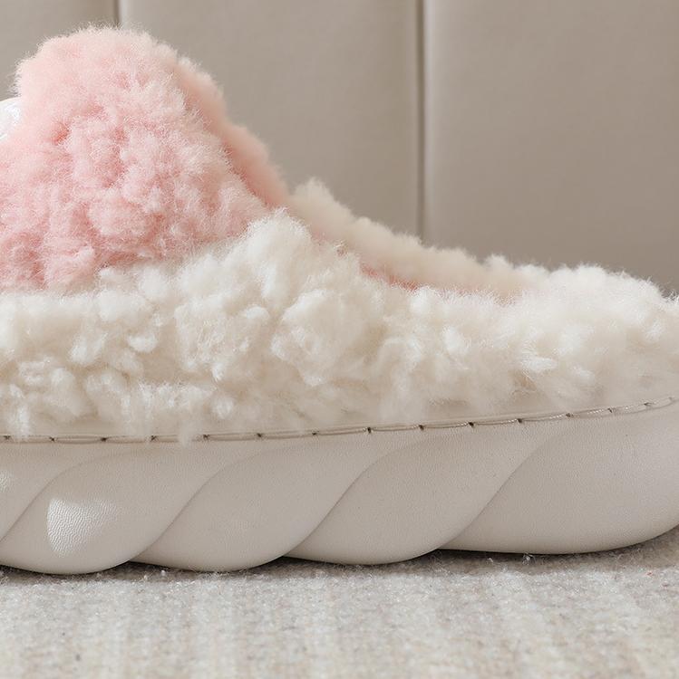 Легкие женские домашние тапочки с мягкой подошвой, прочные пушистые домашние тапочки с милым кроликом