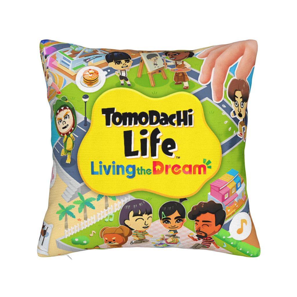 Hugh Morris Tomodachi Life Чехол для квадратной подушки Клоун Чехол для подушки Потрясающий чехол для подушки на молнии для дома 18"