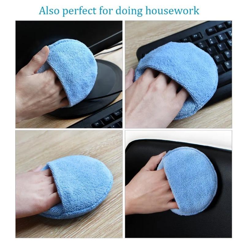 5 шт. Автомобильный микрофибровый аппликатор для воска, поролоновая карманная губка для полировки, чистки и полировки автомобиля воском, удаления пыли