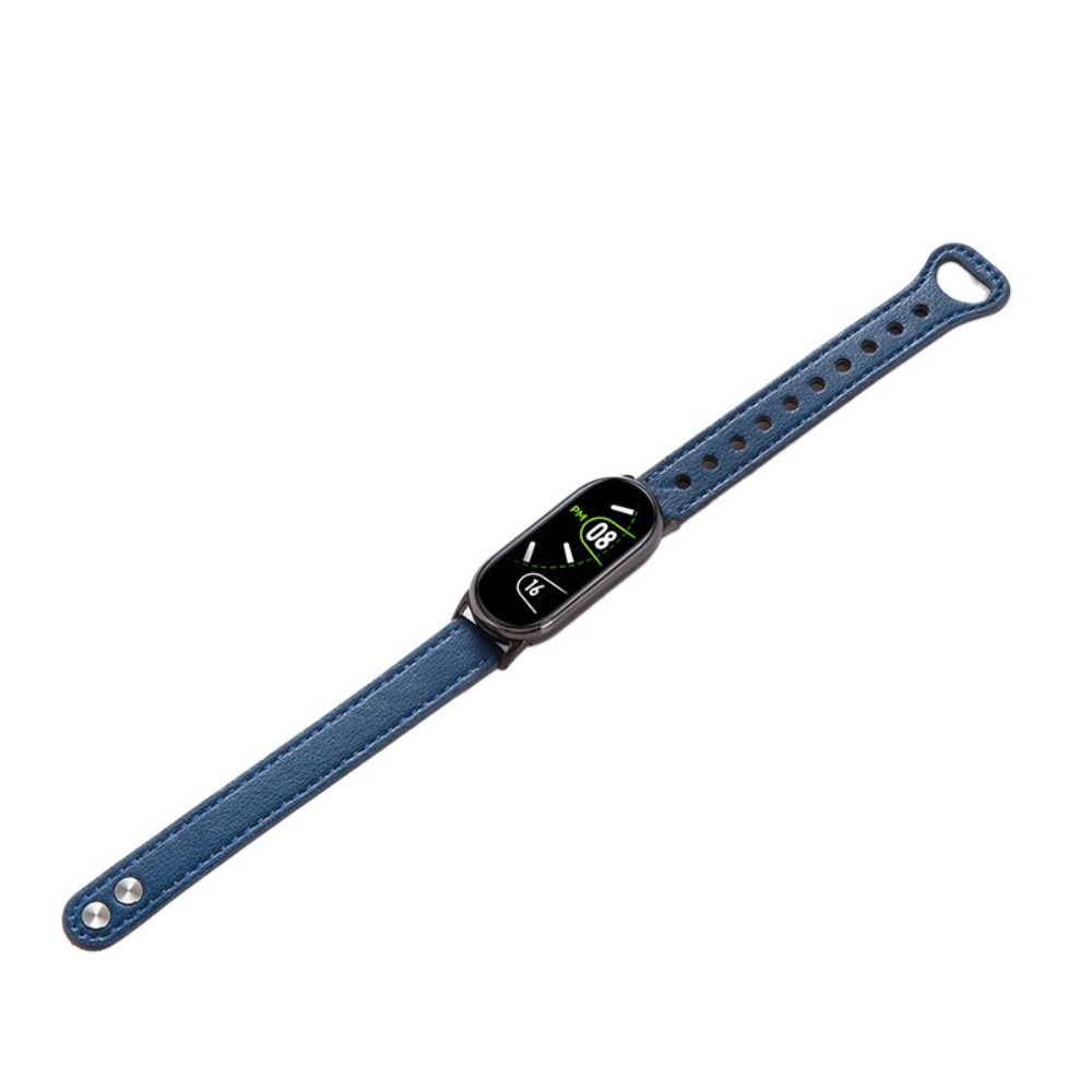 Кожаный ремешок с двойной пряжкой и гвоздем, индивидуальный ремешок для часов, новый ремешок для часов Xiaomi Band 8