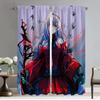 Modern Living Room Curtains 2 Pieces Arknights Shades Curtains for Bedroom Partition Window Curtain Halloween Decoration Kitchen
