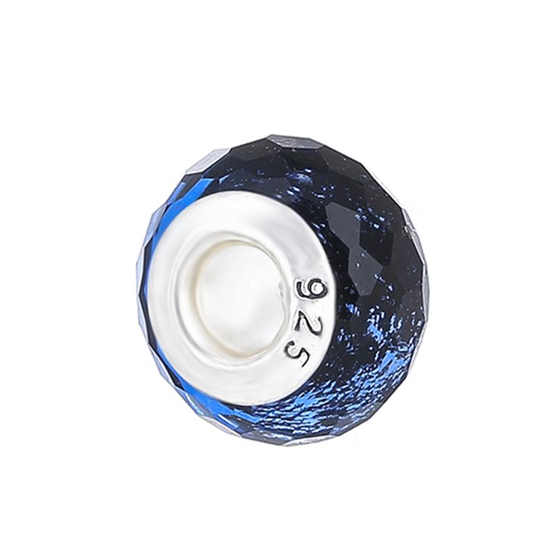 2 шт./лот, модный синий муранский кристалл, подвеска, подходит для подвесок серебряного цвета, женский браслет из бисера «сделай сам», для мужчин, изготовление ювелирных изделий