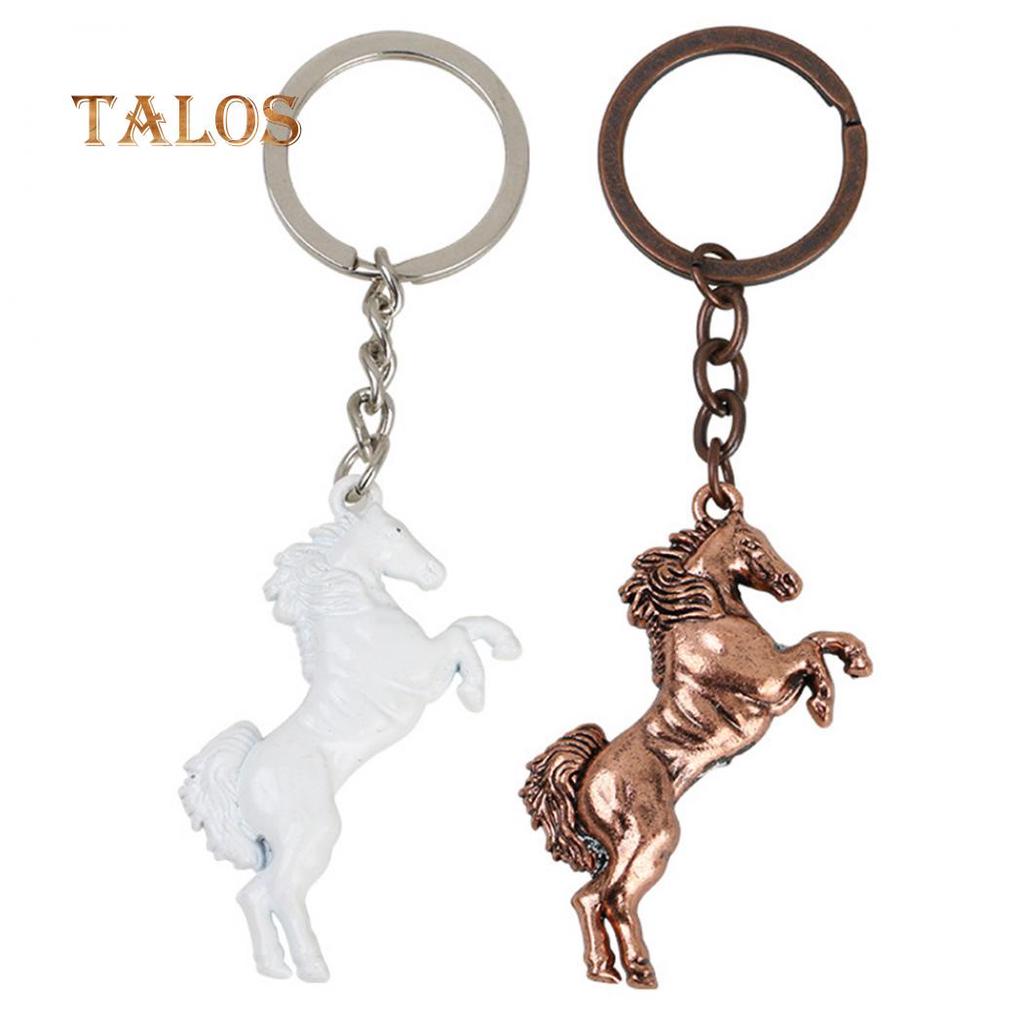 Cool Horse Key Chain Ring Solid Color Keychain Purse Bag Decor Pendant Hanging Accessories