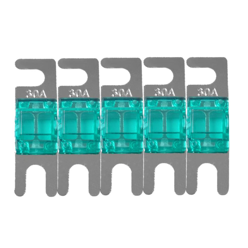 10/5 шт. автоматических предохранителей 32 В 30/40/60/80/100 А, предохранитель для защиты цепей, никелированный, для замены автомобильного стереозвука