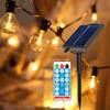 Outdoor Globe G40 Solar String Bulb Lights 7M/10M IP44 Waterproof Garden Lighting With Remote For Outside Backyard Garden Decor