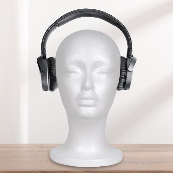 Foam Mannequin Head for Wig Display Female Mannequin Stand Holder Lightweight Foam Head Model for Hair Styling Hat Making And Cosmetology Practice