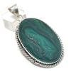 Malachite Gemstone 925 Sterling Silver Jewelry Pendant 2.48"