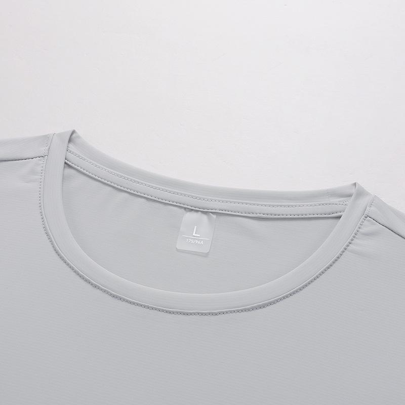 Мужские и женские спортивные футболки с коротким рукавом, быстросохнущие - Ледяной шелк и нейлон