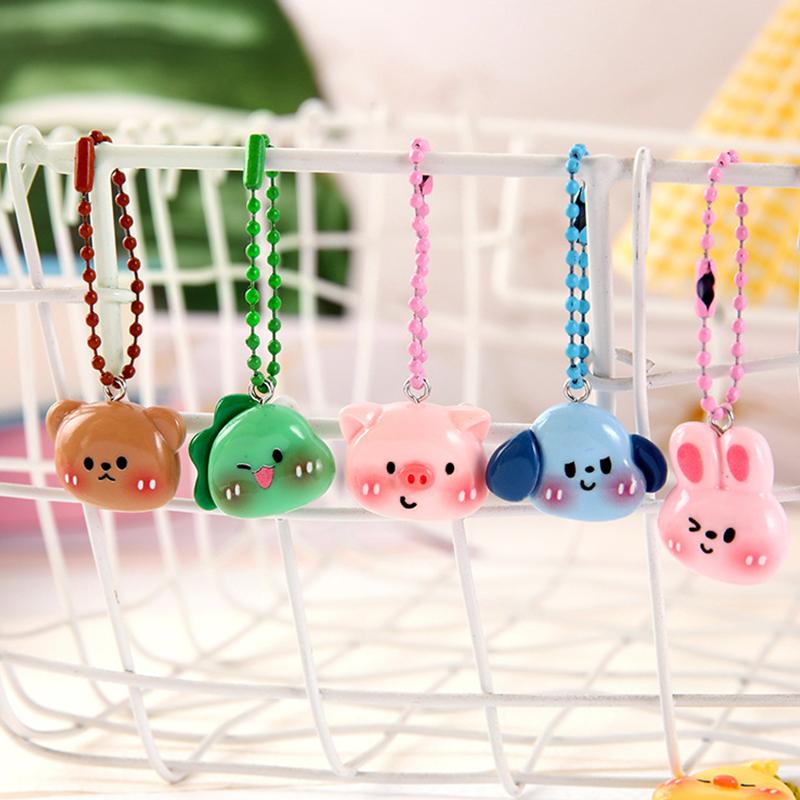 Милый мультяшный брелок для ключей с животными, кулон для женщин и мужчин, креативный кавайный брелок для пары, сумка, кулон, украшения, игрушки, подарки