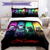 3pcs Custom Name Halloween horror Bedding Set Duvet Cover Closure Includes 1 Duvet Cover & 2 Pillowcases, Soft and Comfortable for All Seasons.