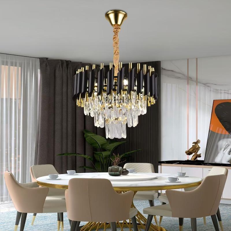 Modern Bedroom Living Dining Room Lighting Luxury Crystal Pendant Lights Gold Ceiling Chandelier Indoor Decorations Led Fixture