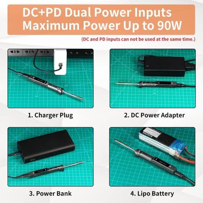 TS101 USB Мини Портативный Электрический Паяльник с насадкой B2BC2, блок питания, припой, подставка