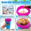 Ice Cream Shape Squeeze Cup with Straw Spoon Smoothies Cup DIY Smoothies Making Cup  Summer