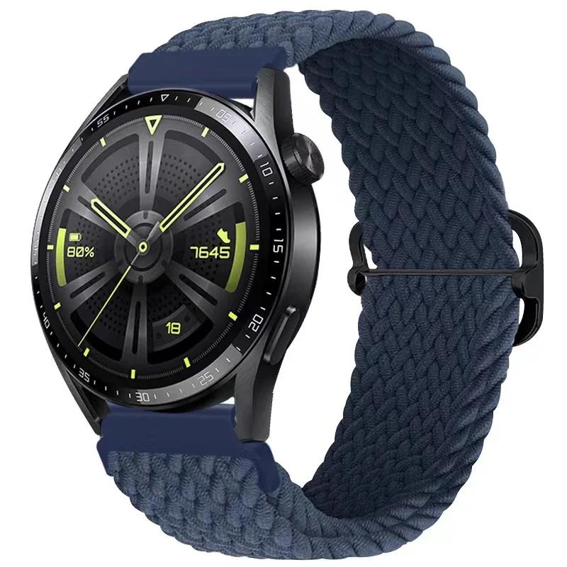 22 мм 20 мм Плетеный нейлоновый ремешок для Huawei Watch 4/3/GT4-3 Samsung Watch 6/5/4/3 Тканевый браслет Наручный ремешок Amazfit GTR 4/GTS4