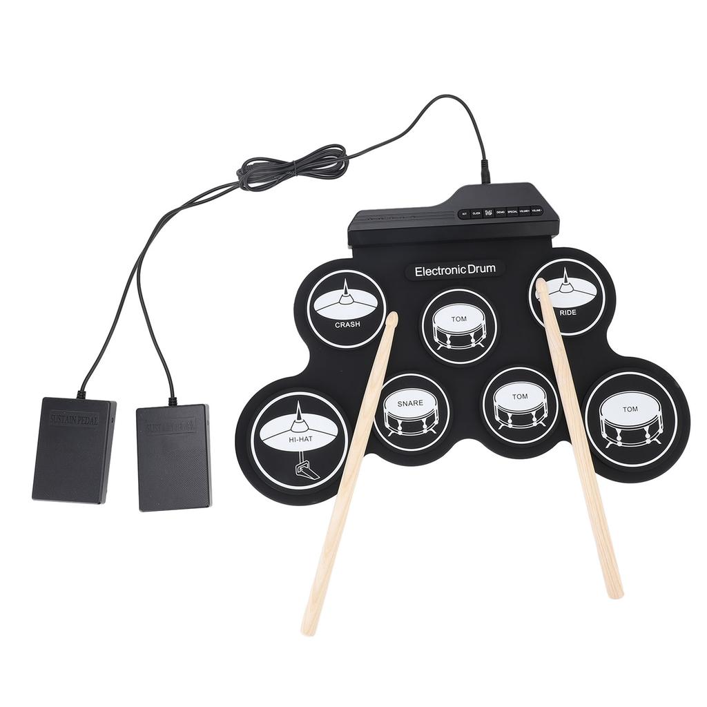 Hand Roll Electronic Drum Portable USB Electronic Drum Pad Foldable Silicone Hand Roll Electronic