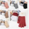 Thickened Winter Gloves  Anti-cold Mittens Plush Knitted Gloves  Gifts