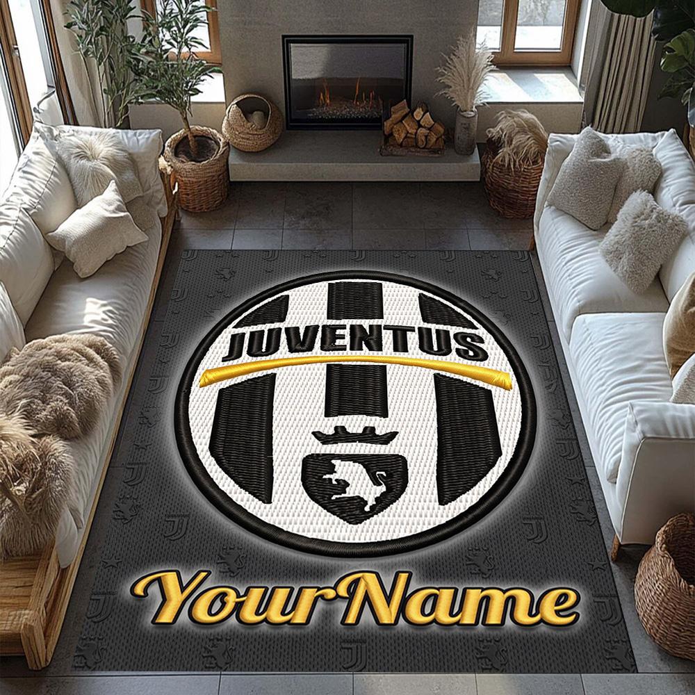 Juventus Customized Name Carpet Suitable for Playrooms Decorate room Game Room Study room Antislip Carpet Decorate Offices Wedding Party Gift