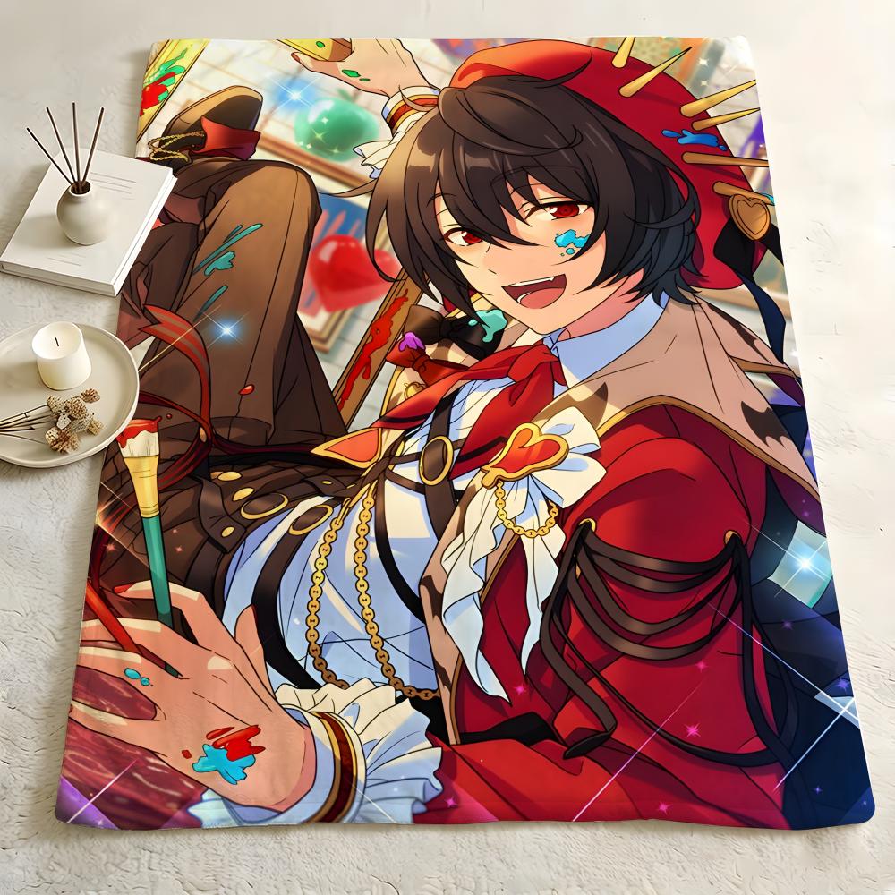 Аниме E-Ensemble S-Stars Плед из фланели мягкий к коже подходит для дивана гостиной кровати путешествий и в качестве подарков