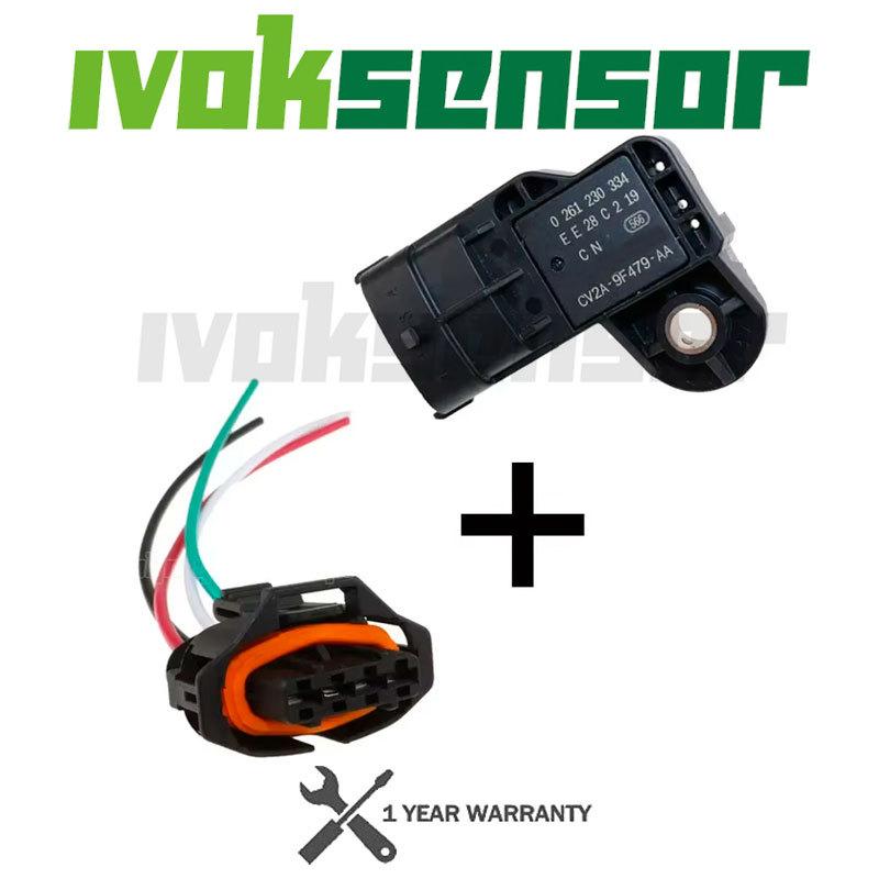 Совершенно новый датчик абсолютного давления во впускном коллекторе Map Sensor Для Ford Fiesta MK6 Focus MK3 Escape 1.6 0261230334 CV2A9F479AA 1751185