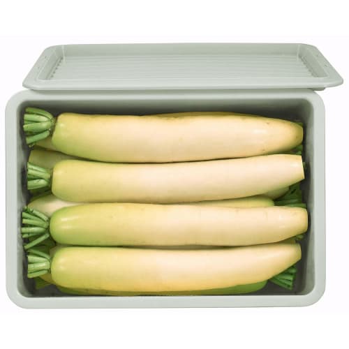 TONBO Shinki Gosei Square Pickle Container with Lid, Model 54, Gray, 40cm W X 56.5cm D X 34cm H, Made In Japan