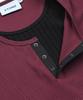 XTONZ Xtt158 Layered Waffle Henley Neck T-Shirt (Burgundy)