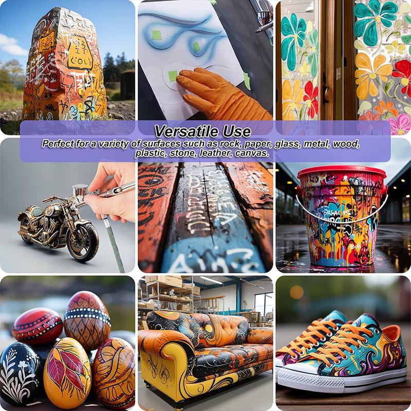 30 мл Многофункциональный набор акриловых красок на водной основе для аэрографа - 28/12 цветов для моделей и DIY-проектов на холсте
