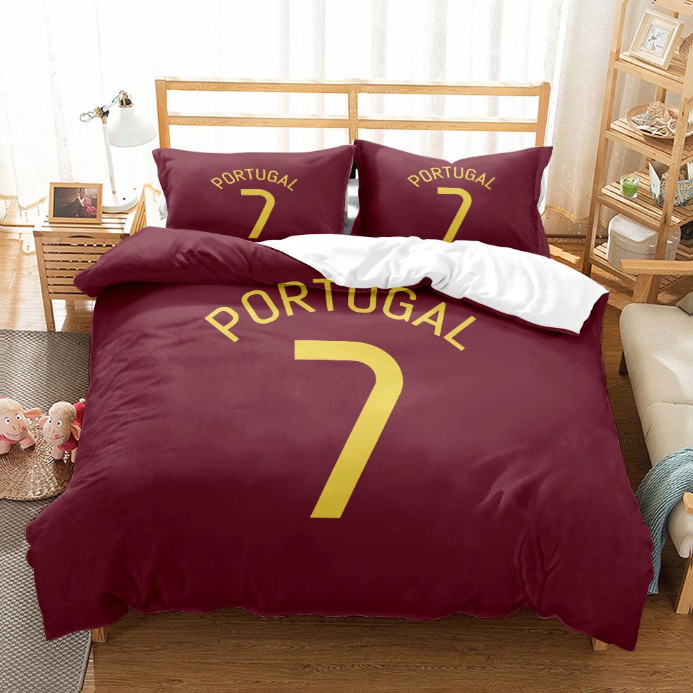 National Soccer Team Core Player Number Duvet Cover Set EU Single Double King US Twin Full Queen Size Bedclothes