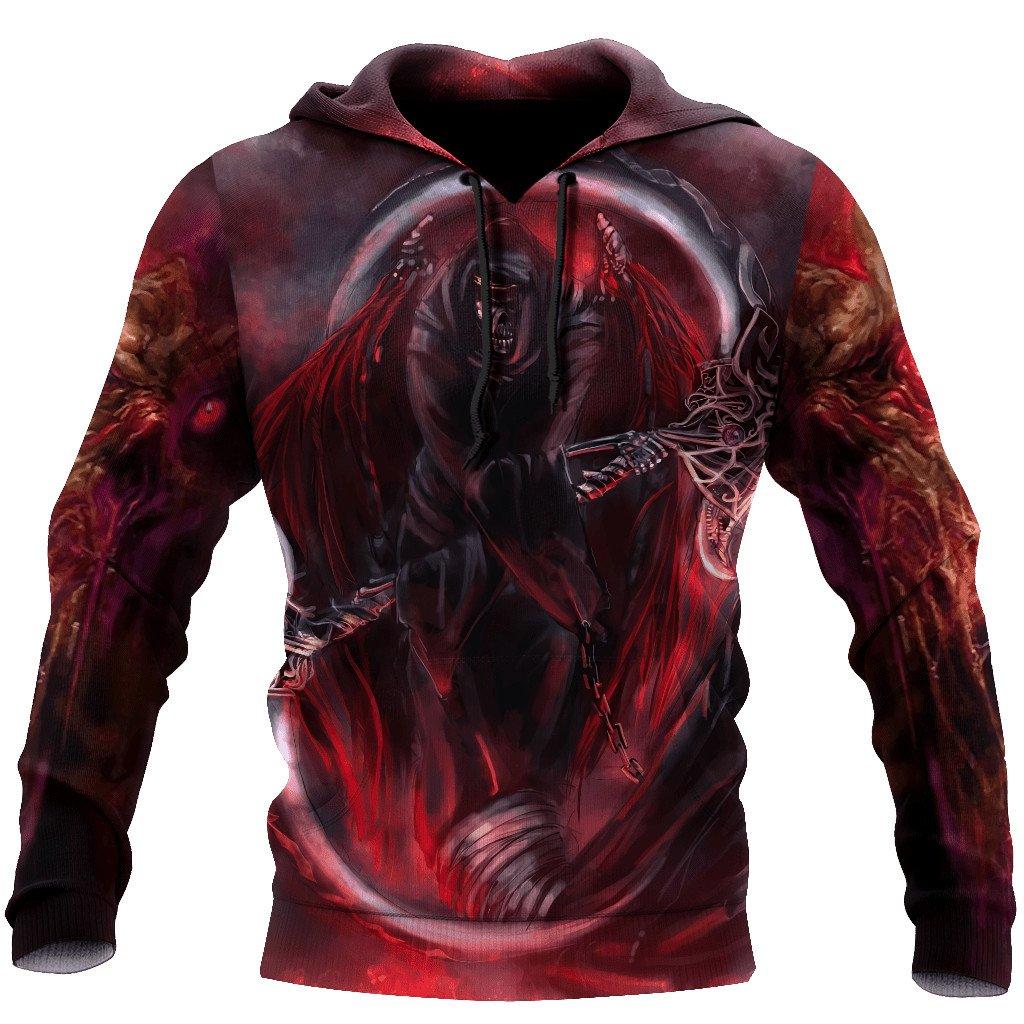 Spring Autumn Men's Hoodie Skull Graphics 3D Print Tops Fashion Unisex Sweatshirt Hip Hop Oversized Casual Clothing