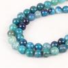 10mm Round Blue Stripe Agate Onyx Loose Beads Women Girls Jewelry Making Design DIY Parts Accessories Natural Stone
