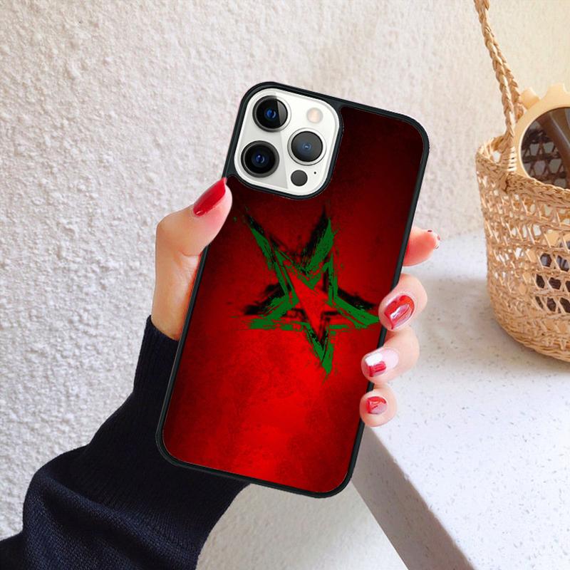 Чехол для телефона Флаг Марокко Герб для iPhone 17 Air 16 Coque 15 14 12 13 PLUS 11 PRO MAX Задняя крышка Fundas Shell