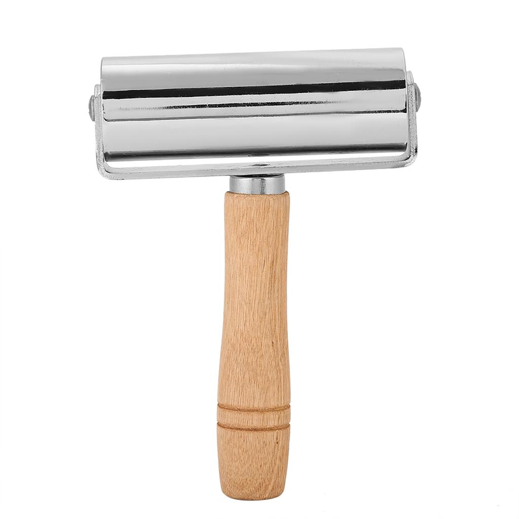 Handmade Wooden Handle Carbon Steel Leather Rolling Craft Roller Tool