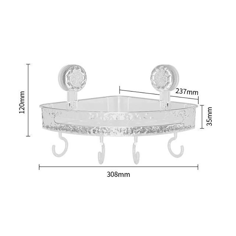 Угловая полка для хранения в ванной комнате Настенная полка Полка для хранения шампуня Держатель для косметики Органайзер без перфоратора Аксессуары для ванной комнаты