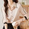 New Elegant Solid Color Shirts for Ladies Fashion  Women's Casual Blouses Long Sleeve Tops