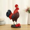 Crowing Rooster Figurine Chinese Style Cock Resin Statue Farm Animal Sculpture