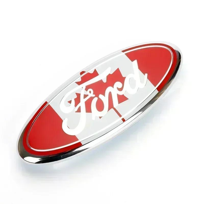 New 2026 Car Sticker 11.5X4.5cm Car Logo for Ford Fiesta Ranger Mondeo Fusion Escape Kuga Edge Focus Mustang Rear Trunk Emblem S