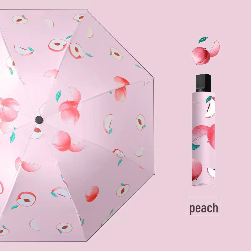 Женский автоматический складной зонт от солнца и дождя с защитой от УФ-лучей и логотипом