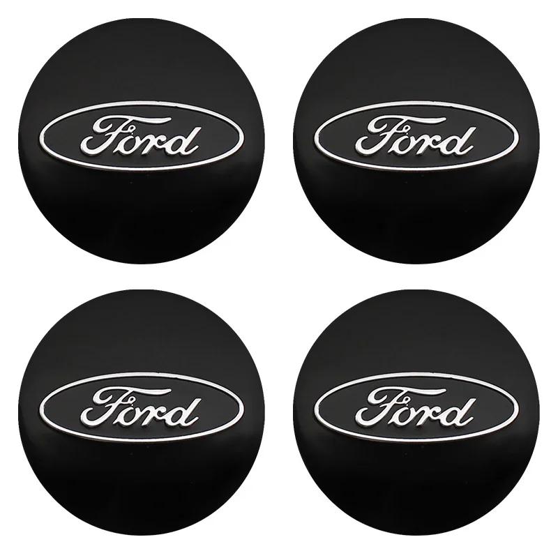 Car Sticker Ford 56mm Car Hub Cap Badge Sticker Metal Alloy For Ford Escape Edge Mondeo Taurus Fusion Mustang Focus mk2 mk3 mk4
