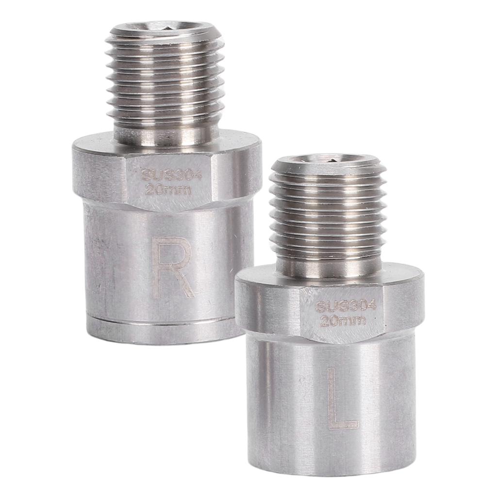 1 пара адаптеров для велосипедных педалей, нержавеющая сталь, наружная резьба 1/2 дюйма на внутреннюю резьбу 9/16 дюйма, удлинители педалей для шатунов