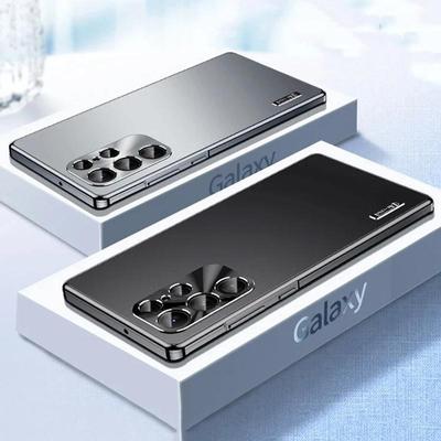 Роскошный металлический магнитный чехол для Samsung Galaxy S26 S25 S24 S23 S22 S21 Ultra Plus с полной защитой объектива, изготовленный из алюминиевого сплава.