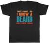 Мужская футболка Movember Я отращиваю бороду и я знаю вещи Смешная футболка Подарок
