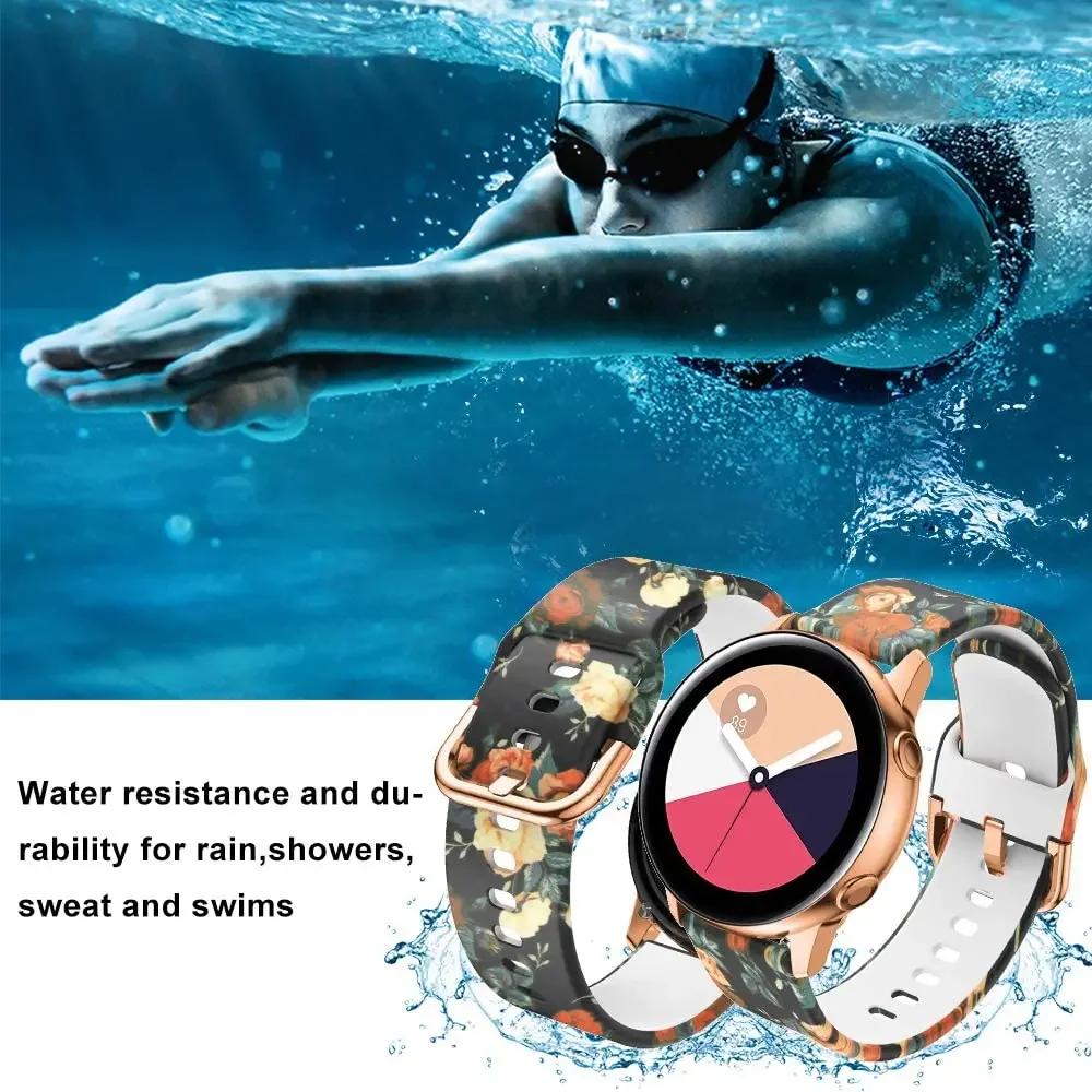 Ремешок с леопардовым принтом 18 мм/20 мм/22 мм для Samsung Galaxy watch7/FE/6/5/4/5Pro 45 мм 44 мм 40 мм Силиконовый браслет для Huawei Watch GT6 5 4 3 41/46 мм Ремешок