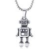 Personalized Titanium Steel Hardcore Robot Pendant Hanging Necklace Retro Men'S And Women'S Hanging Chain Couple Clothes Matching Accessories
