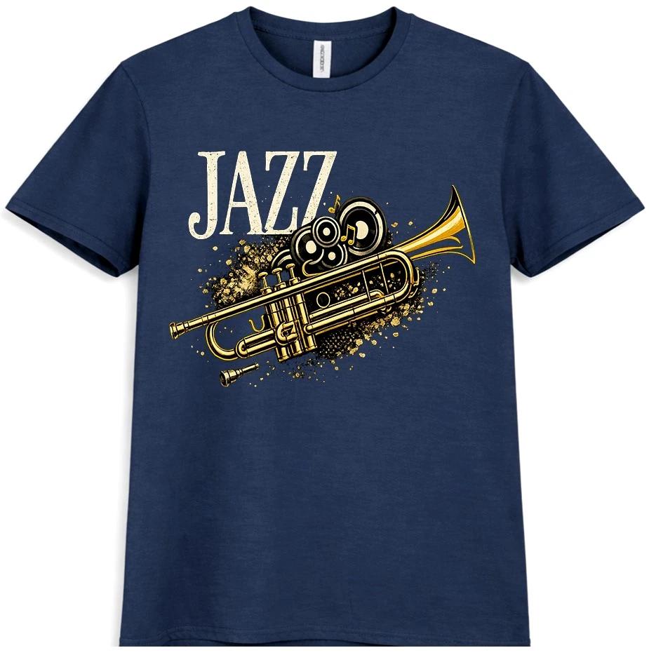 Jazz Trumpet T Shirt Musician Brass Instrument Graphic Tee Jazz Band Shirt