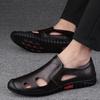 Fashion Summer Hot Selling Breathable Men's Sandals Beach Camping Shoes Hollowed Out Soft Soled Men's Leather Casual Shoes Anti Slip