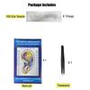 Ear Seed Multi-Condition Ear Seeds Acupuncture Auricular Sticker Kit 100pcs Ear Seeds with Acupressure Ear Chart Tweezer