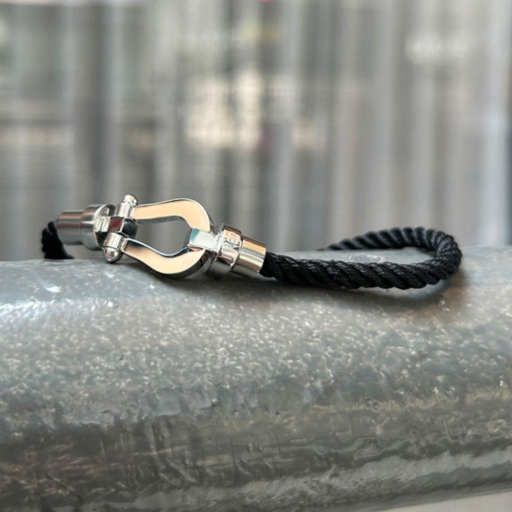 Подкова из нержавеющей стали плетеные браслеты простая магнитная застежка для мужчин