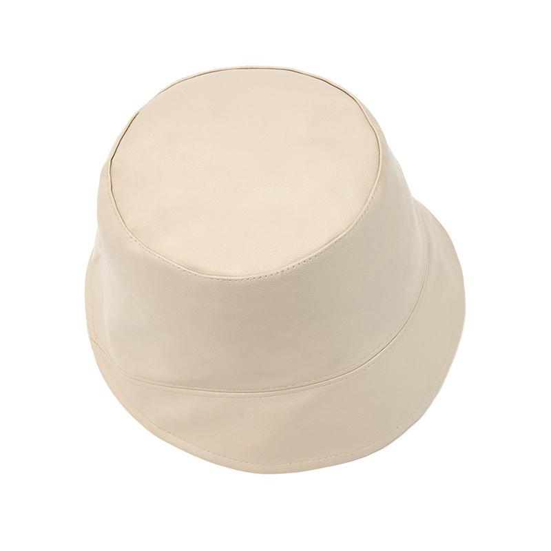 Унисекс ПУ Панама - Стильная однотонная шляпа рыбака для повседневной/городской носки (4 варианта цвета)