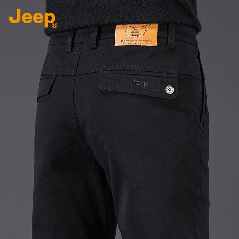 JEEP Men's Straight-Leg Casual Business Trousers